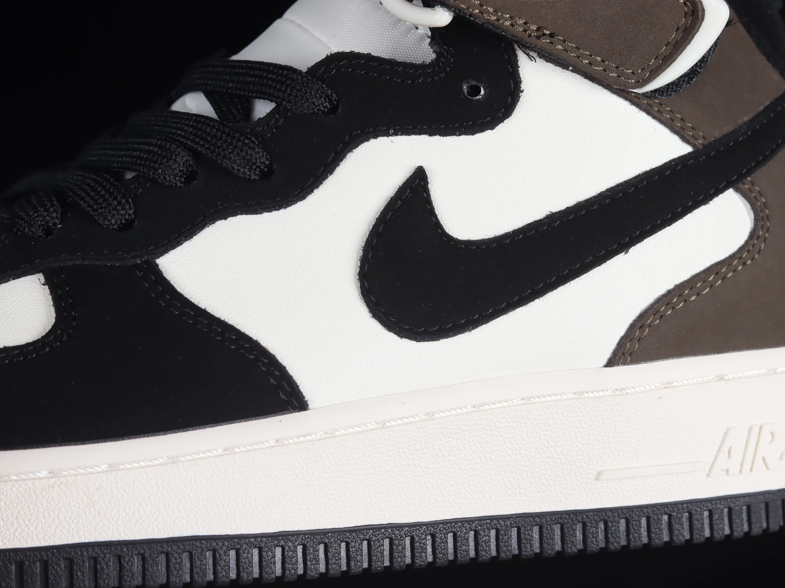 All categories Nk Air Force 1 Air Force series Nk Air Force 1 Mid Air Force mid-top Nk Air Force 1'07 Mid mocha black stitching Air Force One mid-top sports and leisure sneakers GH5696-023
